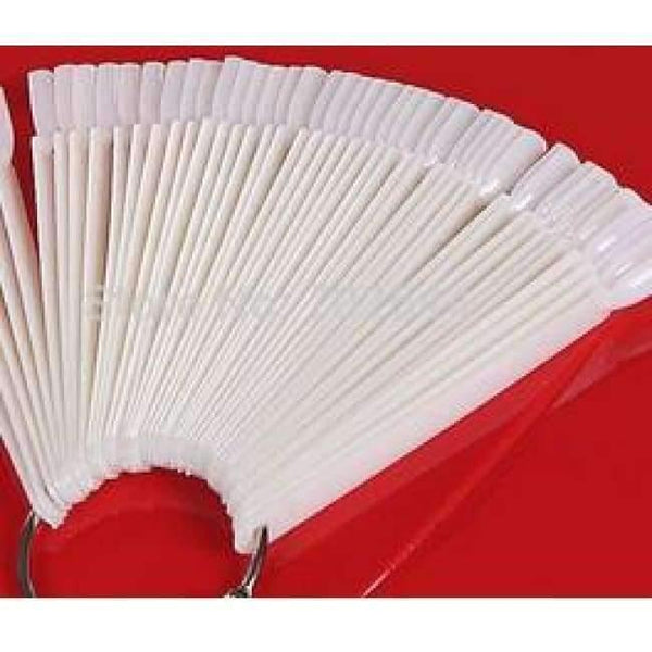 Planet Gates 50pcs/Set Nail Art Tips Display Practice Nail Polish Swatches/Nail Color Sample  Tools Practice Equipment Beige/clear