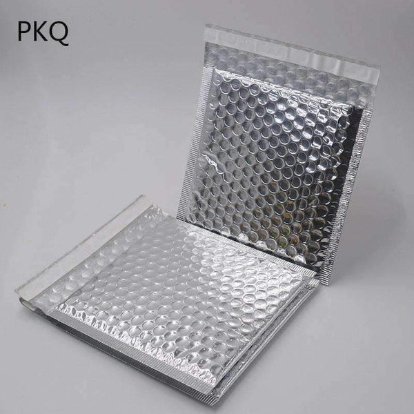 Planet Gates 50pcs Silver Bubble Envelopes Bags Mailers Padded Shipping Envelope With Bubble Mailing Bag Business Supplies 10 sizes 11x13cm