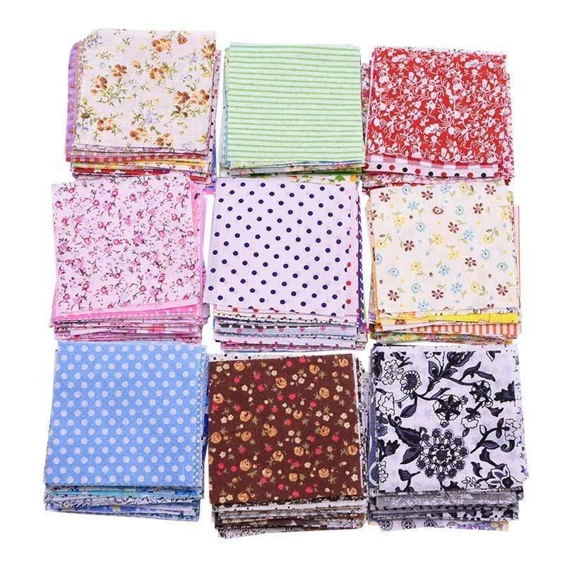 Planet Gates 50pcs Squares 10*10cm Colorful Patchwork Cotton Sewing Fabric Quilt Material DIY Home Quarters Handcraft Needlework Fabric
