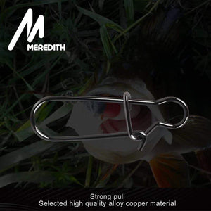 Planet Gates 50pcs Stainless Steel Fishing Connector Fast Clip Lock Snap Swivel Solid Rings Safety Snaps Fishing Hook Tool Snap