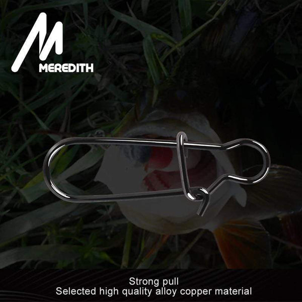 Planet Gates 50pcs Stainless Steel Fishing Connector Fast Clip Lock Snap Swivel Solid Rings Safety Snaps Fishing Hook Tool Snap