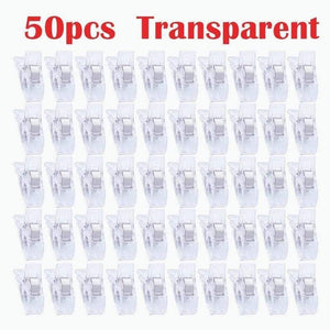 Planet Gates 50pcs  Transparent Fabric Quilting Craft Sewing Knitting Clips Home Office Supply Mixed Plastic Wonder Clips Holder For DIY Patchwork