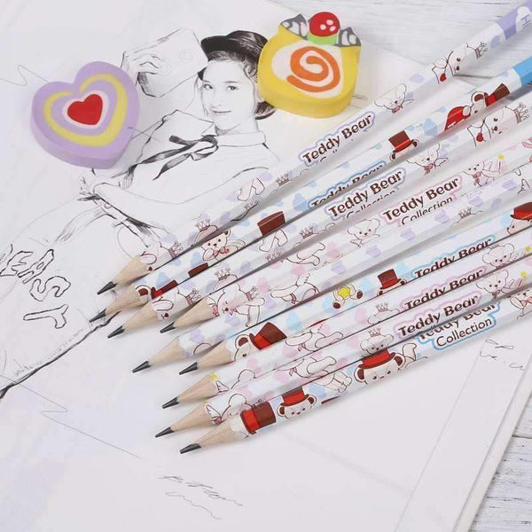 Planet Gates 50PCS Wood HB Standard Pencils Recycled Cute Cartoon Black Ink Color Kids Office School Writing Pen Touch Stationery Supplies