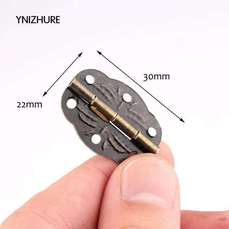 Planet Gates 50pcs YNIZHUR 30mm x 22mm Bronze Mini Butterfly Door Hinges Cabinet Drawer Jewellery Box Hinge With Screw For Furniture Hardware