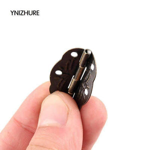 Planet Gates 50pcs YNIZHUR 30mm x 22mm Bronze Mini Butterfly Door Hinges Cabinet Drawer Jewellery Box Hinge With Screw For Furniture Hardware