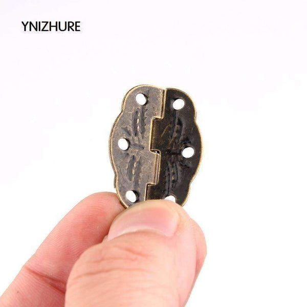 Planet Gates 50pcs YNIZHUR 30mm x 22mm Bronze Mini Butterfly Door Hinges Cabinet Drawer Jewellery Box Hinge With Screw For Furniture Hardware