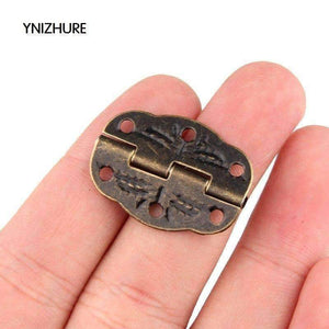 Planet Gates 50pcs YNIZHUR 30mm x 22mm Bronze Mini Butterfly Door Hinges Cabinet Drawer Jewellery Box Hinge With Screw For Furniture Hardware