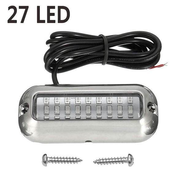 50W Stainless Steel Fishing Boat LED Underwater Pontoon Ocean Ship Beam Yacht Stern Fishing Flood Night Light Pool Accessories