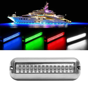 50W Stainless Steel Fishing Boat LED Underwater Pontoon Ocean Ship Beam Yacht Stern Fishing Flood Night Light Pool Accessories