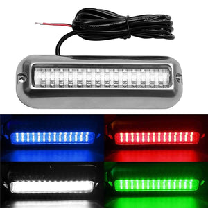50W Stainless Steel Fishing Boat LED Underwater Pontoon Ocean Ship Beam Yacht Stern Fishing Flood Night Light Pool Accessories