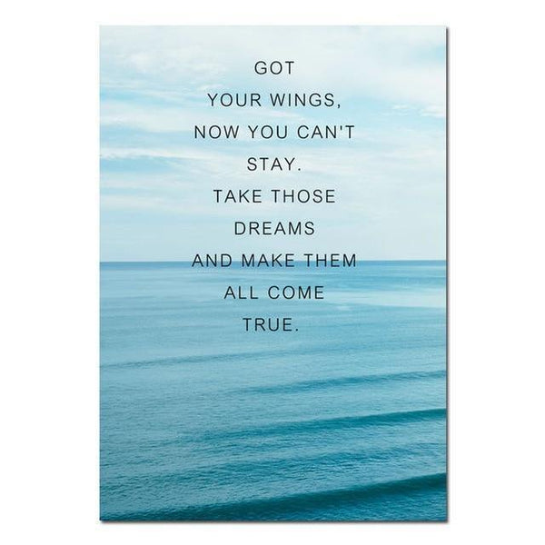 Modern Landscape Poster Tropical Sea Palm Tree Bus Wall Art Inspirational Canvas Painting Picture Living Room Home Decoration