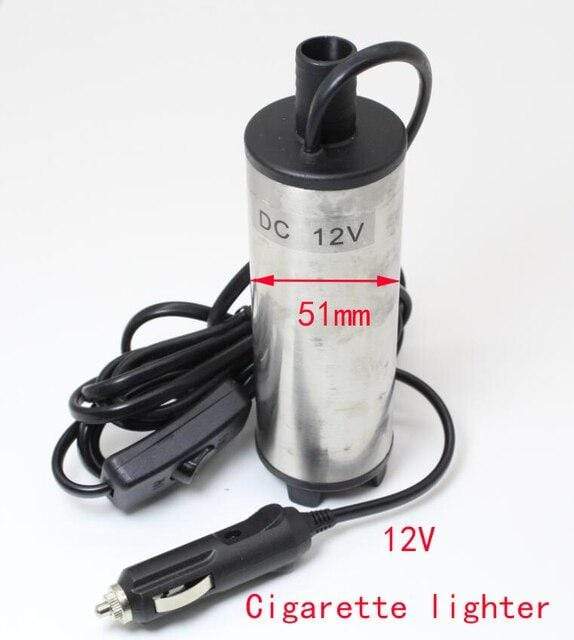 Planet Gates 51 mm 12V  Cigarette DC 12V / 24V Water Oil Diesel Fuel Transfer Pump Submersible Pumps Car Camping fishing Submersible Switch Stainless Steel
