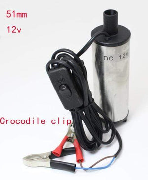Planet Gates 51 mm 12V  clip DC 12V / 24V Water Oil Diesel Fuel Transfer Pump Submersible Pumps Car Camping fishing Submersible Switch Stainless Steel