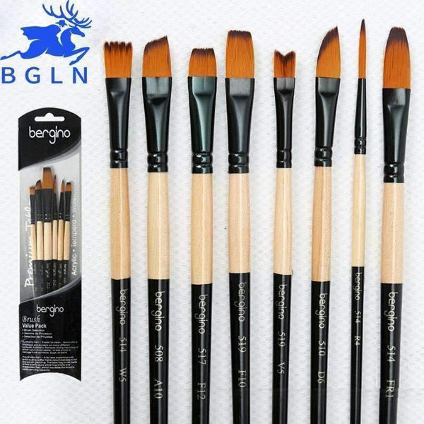 Planet Gates 510 5Pcs Artist Paint brushes Set For Oil Acrylic Watercolor Gouache Painting Brush Art Supplies
