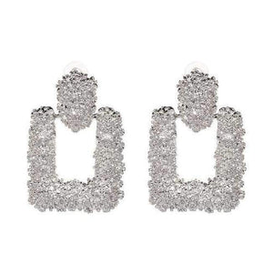 Planet Gates 51109-SV JUJIA good quality wholesale women statement earring fashion geometric metal Earrings for women jewelry earring