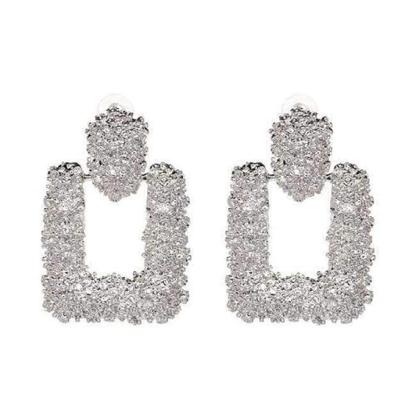 Planet Gates 51109-SV JUJIA good quality wholesale women statement earring fashion geometric metal Earrings for women jewelry earring
