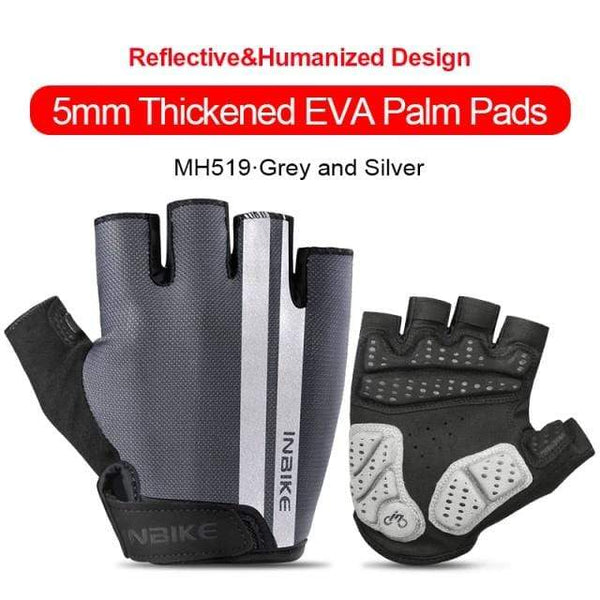Planet Gates 519 Grey / M / China Half Finger Cycling Gloves Sport Fitness Racing MTB Bike Gloves Summer Men Women Riding Thickened Palm Pad Bicycle Gloves