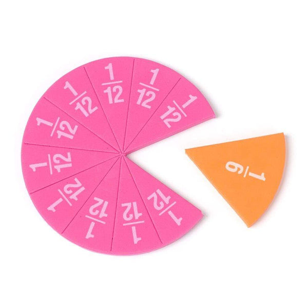 Planet Gates 51Pcs EVA Round Shaped Fractions Instrument Montessori Math Educational Toys Math Learning Tool Student Teaching Gifts