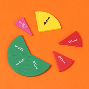 Planet Gates 51Pcs EVA Round Shaped Fractions Instrument Montessori Math Educational Toys Math Learning Tool Student Teaching Gifts
