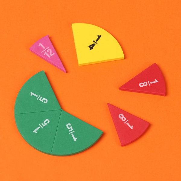 Planet Gates 51Pcs EVA Round Shaped Fractions Instrument Montessori Math Educational Toys Math Learning Tool Student Teaching Gifts