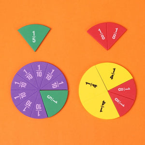 Planet Gates 51Pcs EVA Round Shaped Fractions Instrument Montessori Math Educational Toys Math Learning Tool Student Teaching Gifts