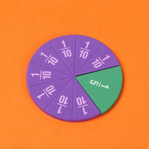 Planet Gates 51Pcs EVA Round Shaped Fractions Instrument Montessori Math Educational Toys Math Learning Tool Student Teaching Gifts