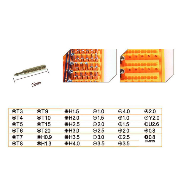 Planet Gates 52 in 1 Professional Precision Screwdriver Set Multifunction Hand Repair Tool Kit for Watch Mobile Cell Phone PC