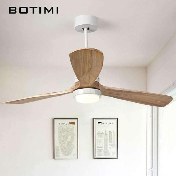 Planet Gates 52 Inch Black Base / China Botimi New LED Ceiling Fan For Living Room 220V Wooden Ceiling Fans With Lights 52 Inch Blades Cooling Fan Remote Fan Lamp