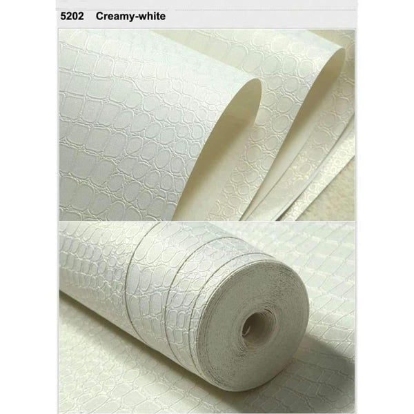 Planet Gates 5202 Creamy-white / 53cmx10m PVC Faux Crocodile Skin Leather Modern Pattern 3d Wallpaper for wall Rolls White Texture vinyl 3d Wall paper Papel Wall covering
