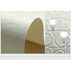Planet Gates 5202 Creamy-white / 53cmx10m PVC Faux Crocodile Skin Leather Modern Pattern 3d Wallpaper for wall Rolls White Texture vinyl 3d Wall paper Papel Wall covering