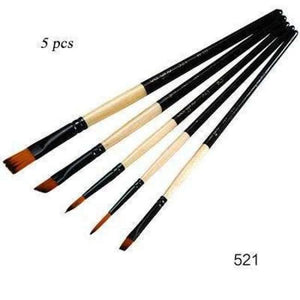 Planet Gates 521 5Pcs Artist Paint brushes Set For Oil Acrylic Watercolor Gouache Painting Brush Art Supplies