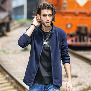 Planet Gates 522172 blue / XL / China Fleece hoodies men brand-clothing autumn winter zipper sweatshirts male quality men clothing