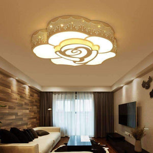 Planet Gates 52x12cm / warm light FULOC LED Rose flower shape ceiling lamp living room bedroom study lamp commercial office space Ceiling lights AC110-240V