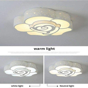 Planet Gates 52x12cm / warm light FULOC LED Rose flower shape ceiling lamp living room bedroom study lamp commercial office space Ceiling lights AC110-240V