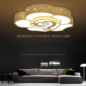 Planet Gates 52x12cm / warm light FULOC LED Rose flower shape ceiling lamp living room bedroom study lamp commercial office space Ceiling lights AC110-240V