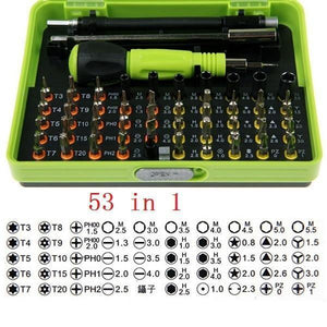 Planet Gates 53 in 1 Multi-Bit Precision Torx Screw Driver Set Torx Screwdriver Tweezer Cell Phone PC PSP Repair Disassembly Hand Tool Pack
