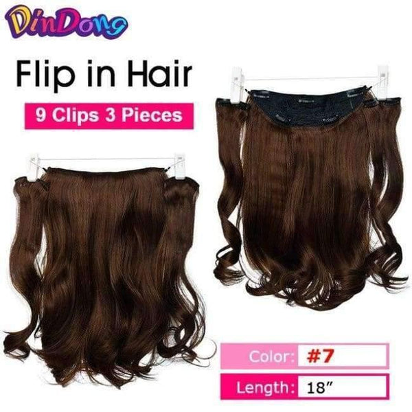 Planet Gates #530 / 24inches Synthetic Fish Line Hair Wavy Clip in Hair Extensions 3/4 Half Wig 3 Styles Available Premium Heat Resistant Hair