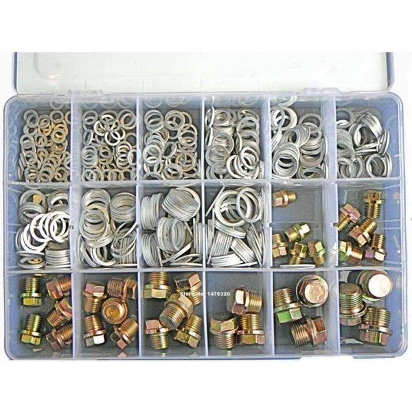 Planet Gates 534PCS Auto Gearbox Sump Oil Drain Plug Screws Aluminum O-Ring Tool M10/12/13/14/15/16/18/20 For Motorcycle Ford VW BMW AT2087S