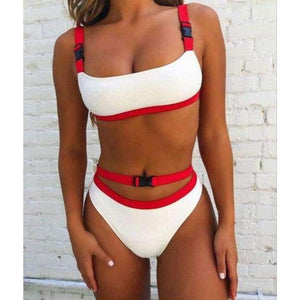Planet Gates 5376 / S Patchwork Color Bikini Buckle Split Swimsuit 9 Colors Swim Suit Women Swimwear For Women 2018 Swimsuit Separate Female