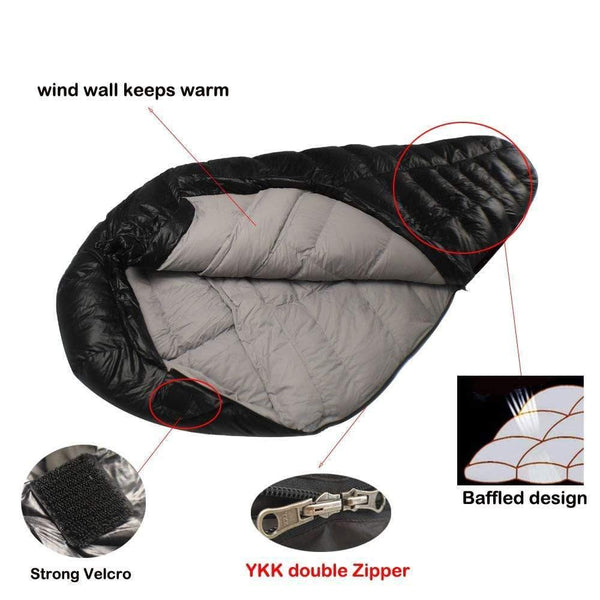 Planet Gates 540g filling / Spain Outdoor Camping Sleeping Bag, Winter Down Sleeping Bag Ultralight, Ultralight Sleeping Bag Winter for Camping Cold Temperature