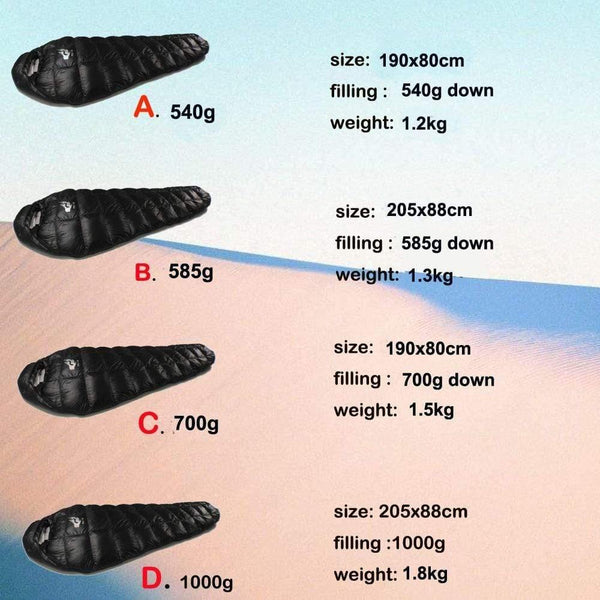 Planet Gates 540g filling / Spain Outdoor Camping Sleeping Bag, Winter Down Sleeping Bag Ultralight, Ultralight Sleeping Bag Winter for Camping Cold Temperature