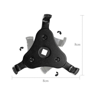 Planet Gates 55-108mm Oil Grid Filter Wrench 3 Jaw Adjustable Car Removal Tool Triangle Remover For 13mm 1/2'' 9.5mm 3/8" Drive