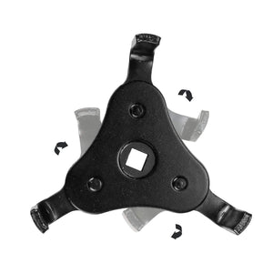 Planet Gates 55-108mm Oil Grid Filter Wrench 3 Jaw Adjustable Car Removal Tool Triangle Remover For 13mm 1/2'' 9.5mm 3/8" Drive