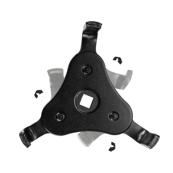 Planet Gates 55-108mm Oil Grid Filter Wrench 3 Jaw Adjustable Car Removal Tool Triangle Remover For 13mm 1/2'' 9.5mm 3/8" Drive