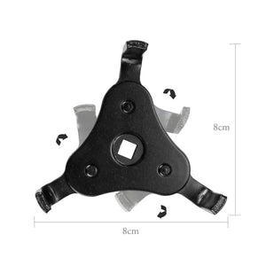 Planet Gates 55-108mm Oil Grid Filter Wrench 3 Jaw Adjustable Car Removal Tool Triangle Remover For 13mm 1/2'' 9.5mm 3/8" Drive