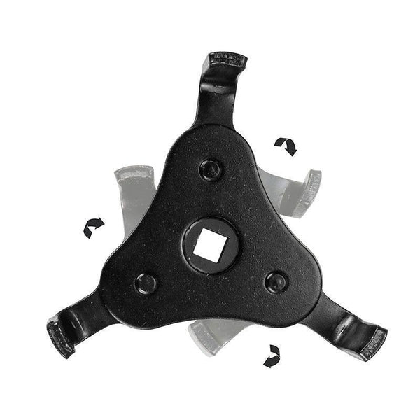 Planet Gates 55-108mm Oil Grid Filter Wrench 3 Jaw Adjustable Car Removal Tool Triangle Remover For 13mm 1/2'' 9.5mm 3/8" Drive