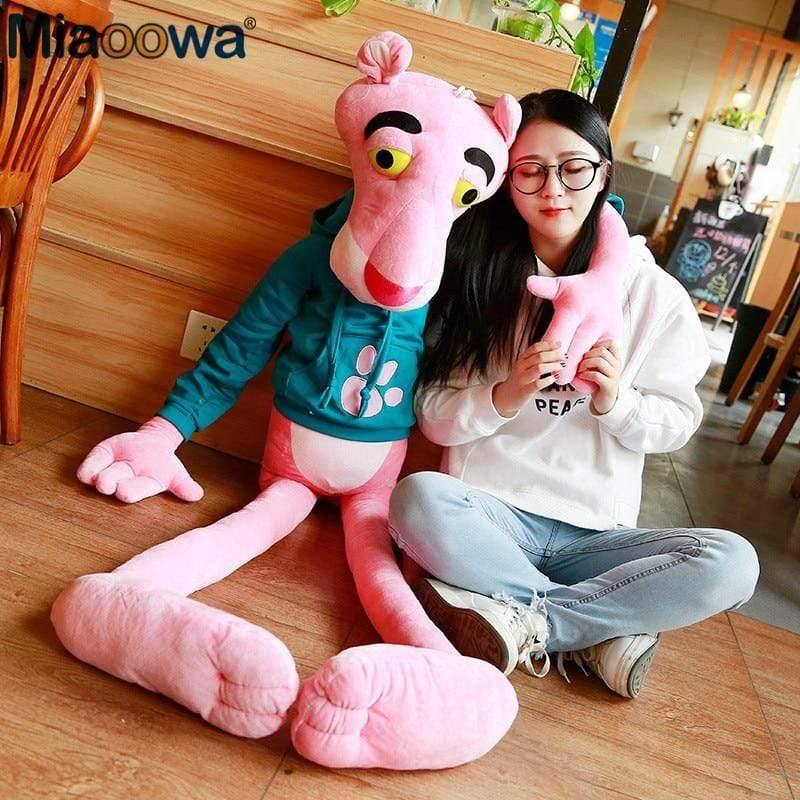 55-145cm High Quality Big Size Baby Toys Plaything Cute Naughty Pink Panther Plush Stuffed Doll Toy Home Decor Girl Kawaii Gift