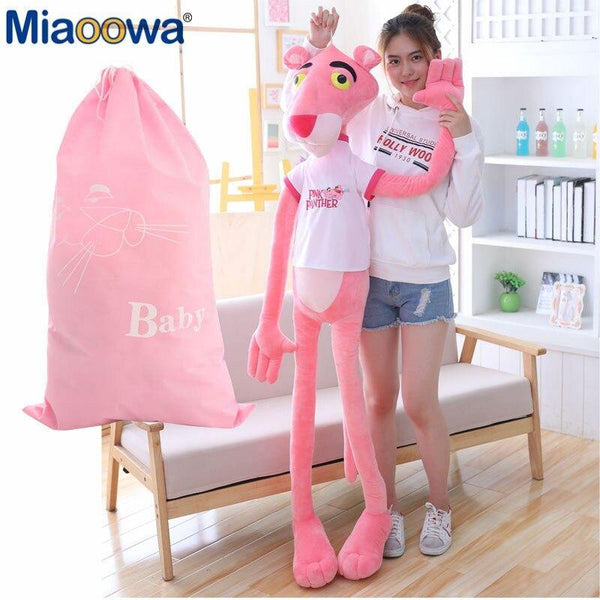 55-145cm High Quality Big Size Baby Toys Plaything Cute Naughty Pink Panther Plush Stuffed Doll Toy Home Decor Girl Kawaii Gift