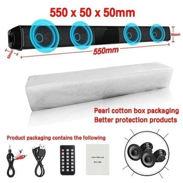 Planet Gates 550 mm BS28B Home Theater HIFI Portable Wireless Bluetooth Speakers Column Stereo Bass Sound Bar FM Radio USB Subwoofer For Computer TV Phone