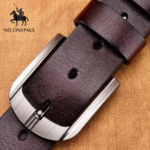 Leather Luxury Strap Male Belts For Men New Fashion Classic Vintage Pin Buckle Men Belt High Quality